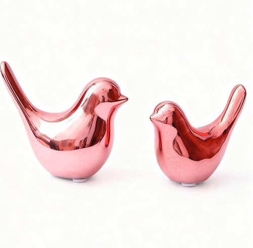 Small birds statues pink - small, home
